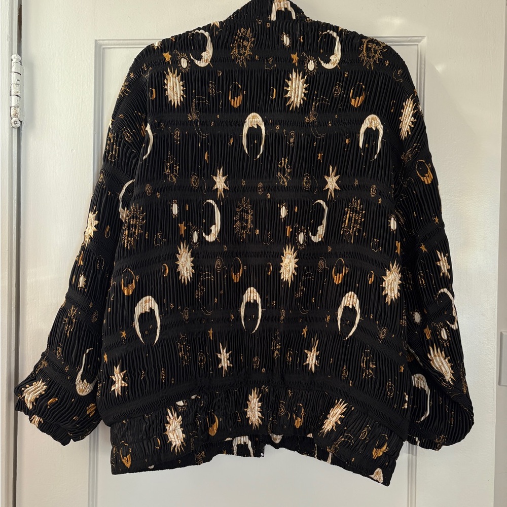 Black Celestial Patterned Jacket - image 2